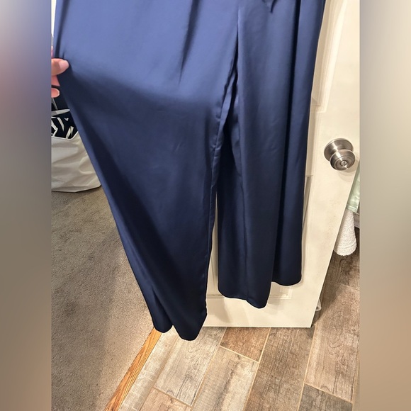 Ramy Brook Bree Strapless Silk Jumpsuit Navy Blue Size Large NWT 🆕 - Picture 7 of 13
